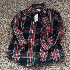Crewcuts Kids Plaid Button Down Shirt - Red, Green, Blue
